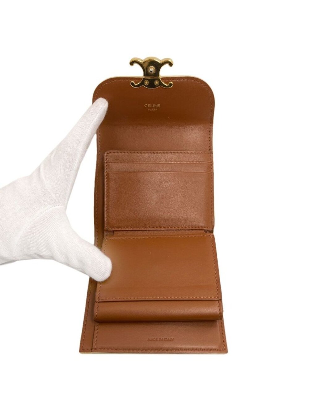 Celine Triomphe Flap Trifold Bifold Wallet - Picture 5 of 15